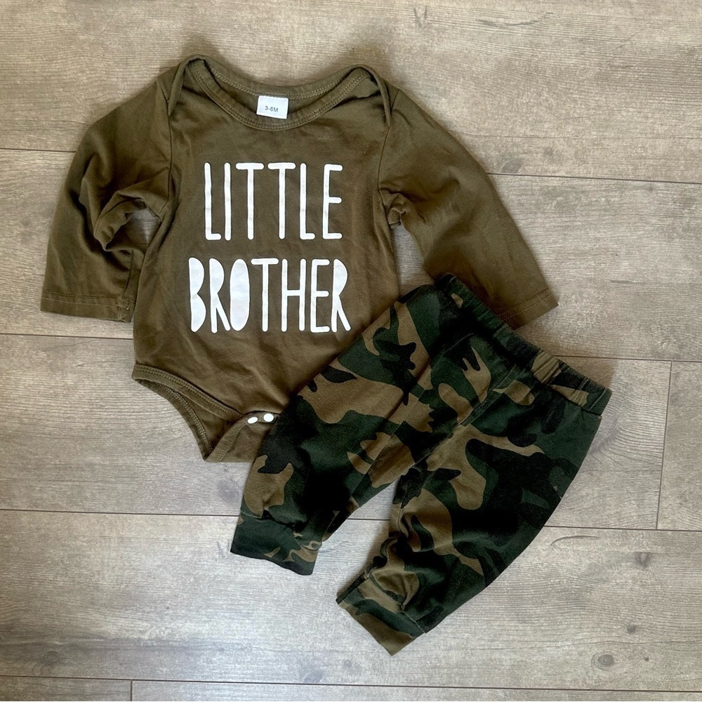 Boutique ‘Little Brother’ Camo Matching Lounge Outfit Set-